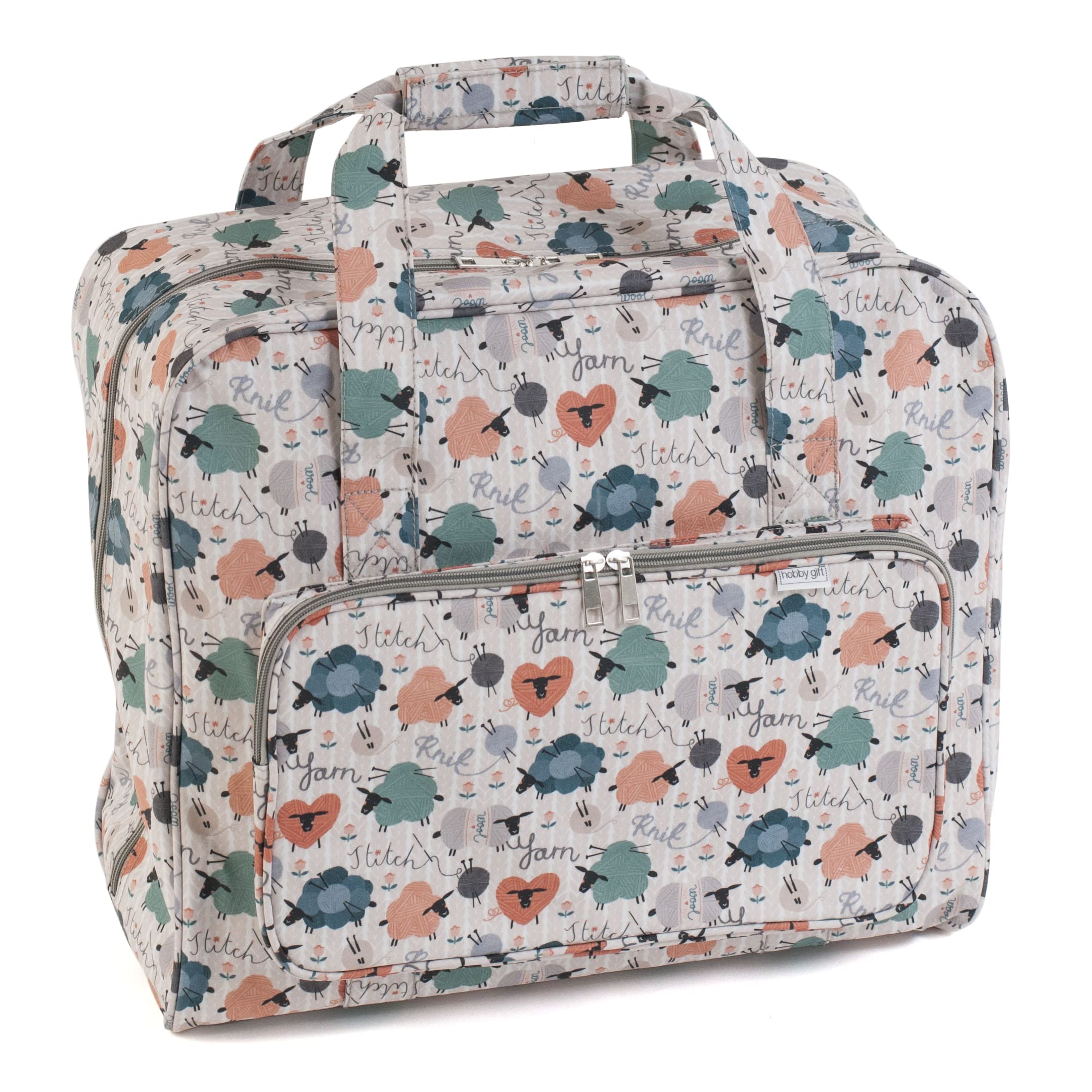 Hobby Gift Knit Happens Sewing Machine Travel Carry Storage Bag,