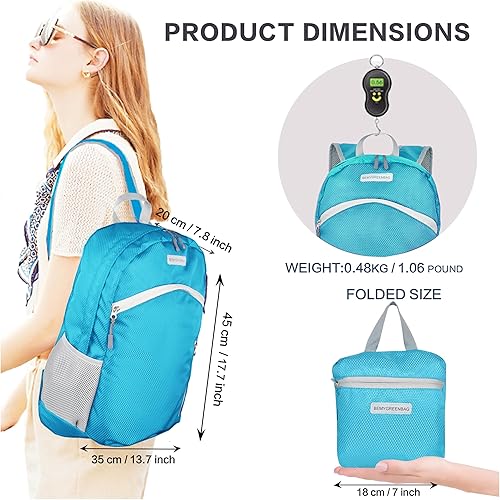 Miniatura 2 de Mochila impermeable plegable 35L para viajes de deportes al aire libre dentro del compartimento de ropa mojada plegable para múltiples