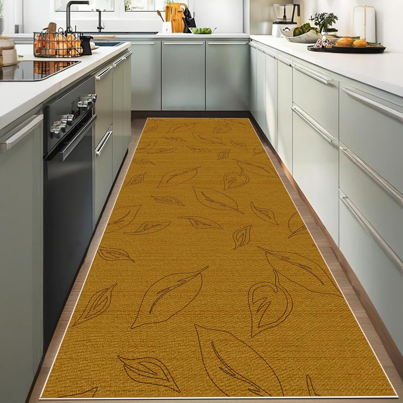 Tapis de couloir lavable antidérapant de 120 x 250 cm pour entrée