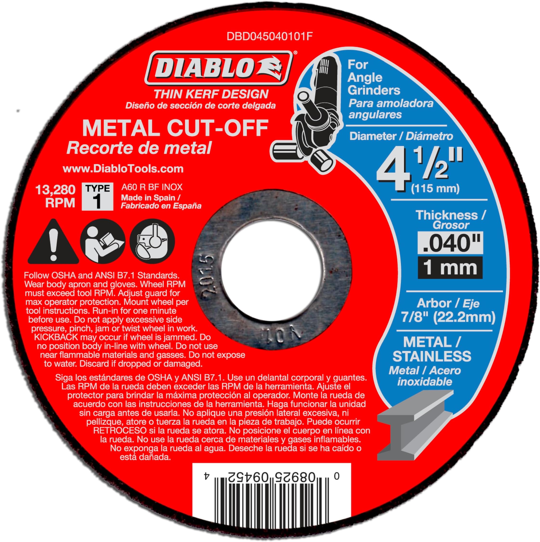 Diablo Metal Cut-Off 4 1/2 10 Pack