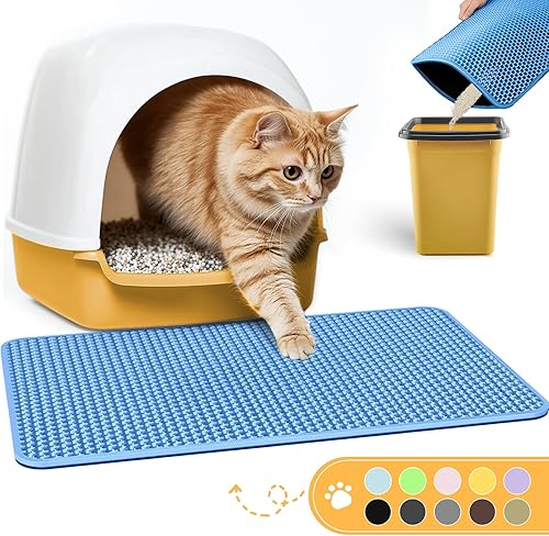 Miniatura 10 de Tapete sanitario para gatos, tapete pequeño que atrapa la orina, fácil de limpiar, caja sanitaria impermeable, a prueba de orina y antideslizante,