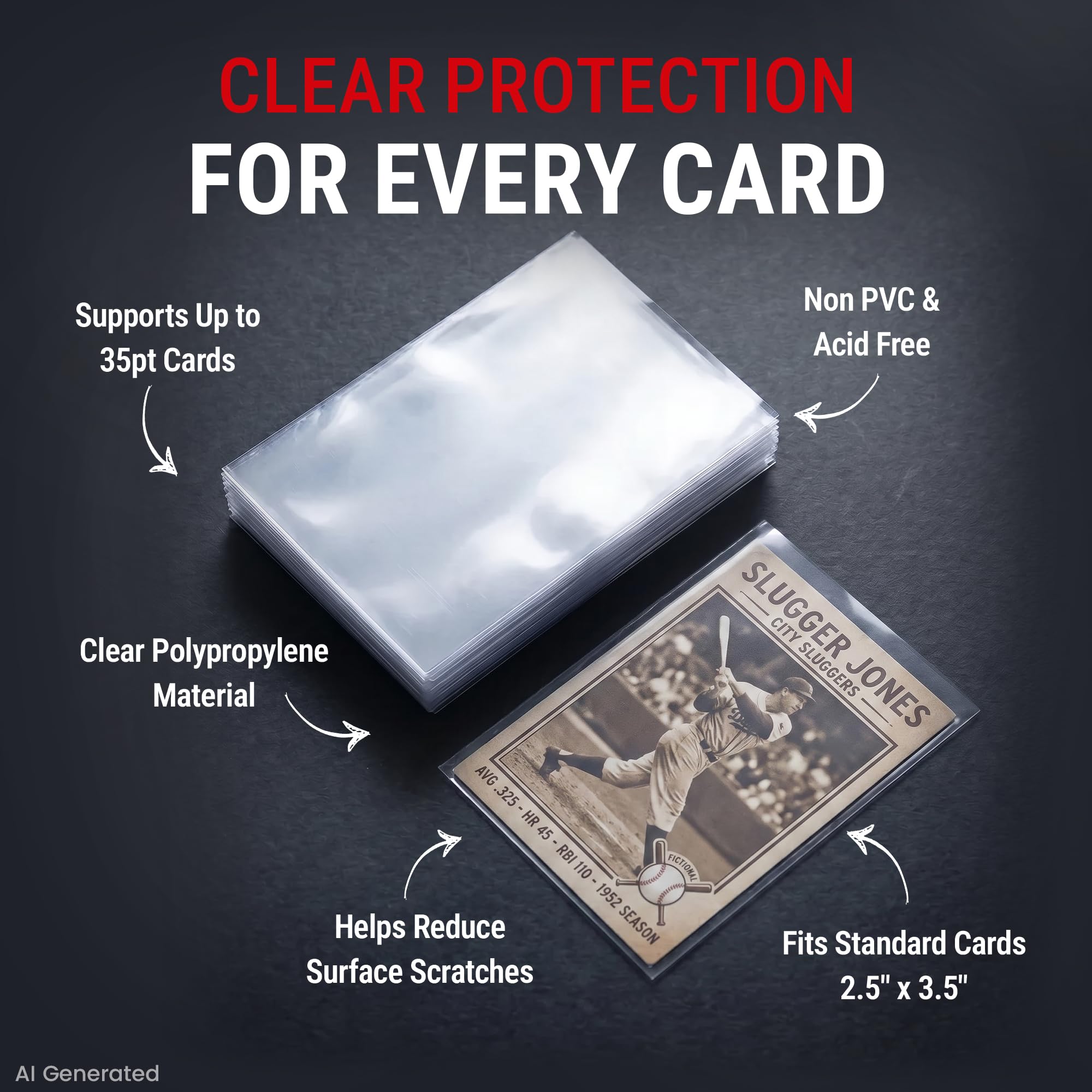Ultra Pro Penny Sleeves – Holds Standard Size 2.5" x 3.5" – 1000 Pack — Amazon image 3