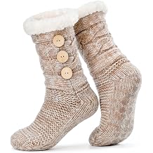 Fuzzy Slipper Socks for Women Non Slip Grippers Cozy Gifts