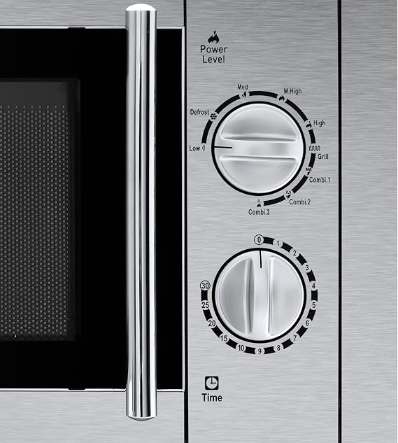 Orbegozo MIG 2033, Microwave, 800 W, Grill 1000 W, 9 Operating Levels, 20 Litres Capacity, Defrost Program, 30 Minutes Manual Timer, Built-in, Stainless Steel
