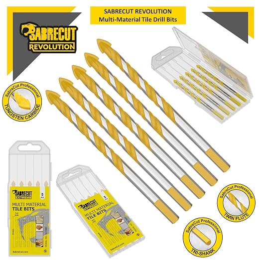 Set de 5 brocas SabreCut 5mm x 91mm multi-material miniatura 2