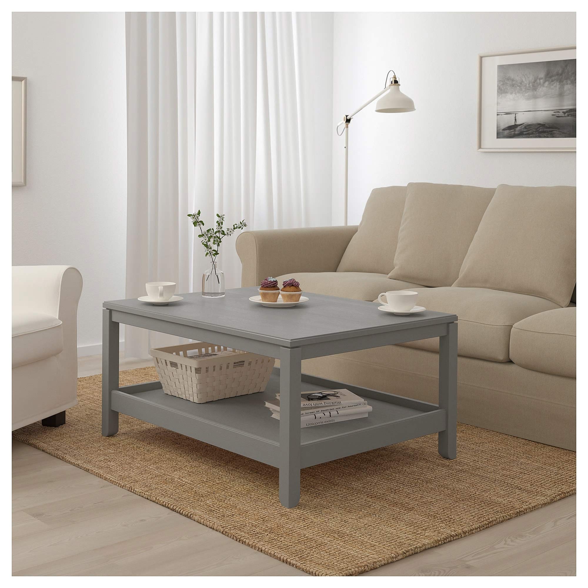 SIU Table Basse en pin Massif, Durable, assemblé - Longueur : 100 cm - Largeur : 75 cm - Hauteur : 48 cm