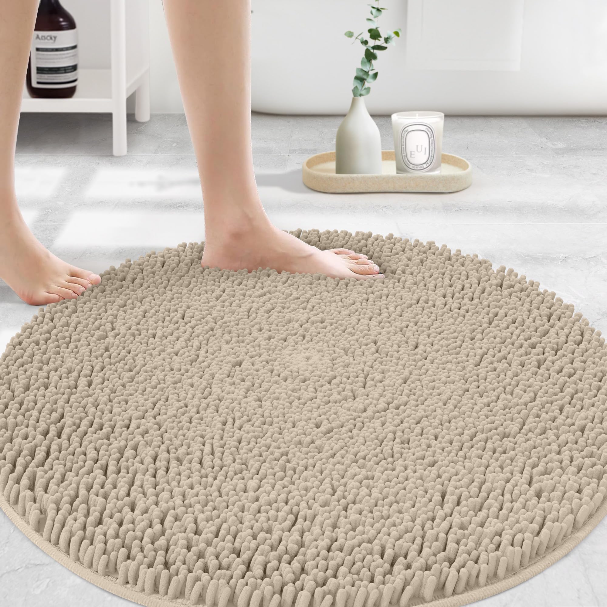 Amazon.com: MAYSHINE Round Area Rug Set for Bathroom | Soft Plush