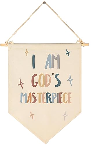 Decoración de pared con versículo bíblico, pancarta de pared con texto en inglés "Neutral Scripture", regalo de decoración de bandera para bebés,