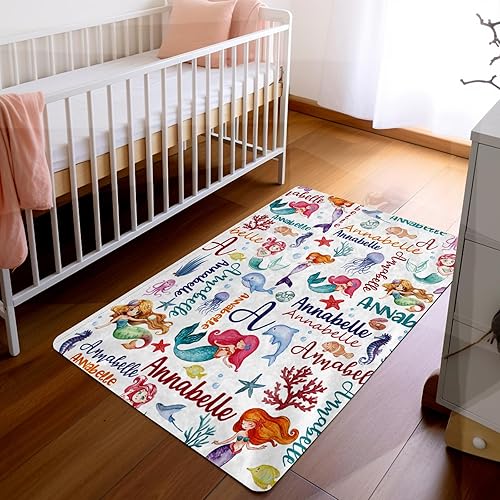 Miniatura 8 de Duckbe Alfombra de juego personalizada para bebé, alfombra de gateo personalizada, decoración de dormitorio, alfombra de área de piso, alfombras