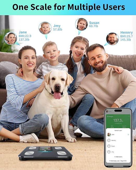 Báscula Inteligente arboleaf, Precisión Alta, 14 Métricas, App Bluetooth miniatura 7