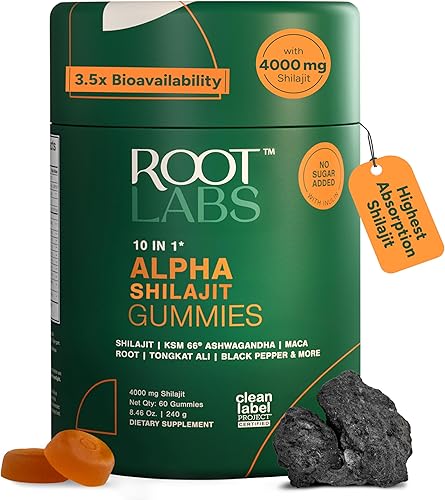 Miniatura 1 de Gomitas Alpha Shilajit 10 en 1  4000 mg de Shilajit puro del Himalaya con Tongkat Ali y raíz de maca  para hombres y mujeres  Tecnología de