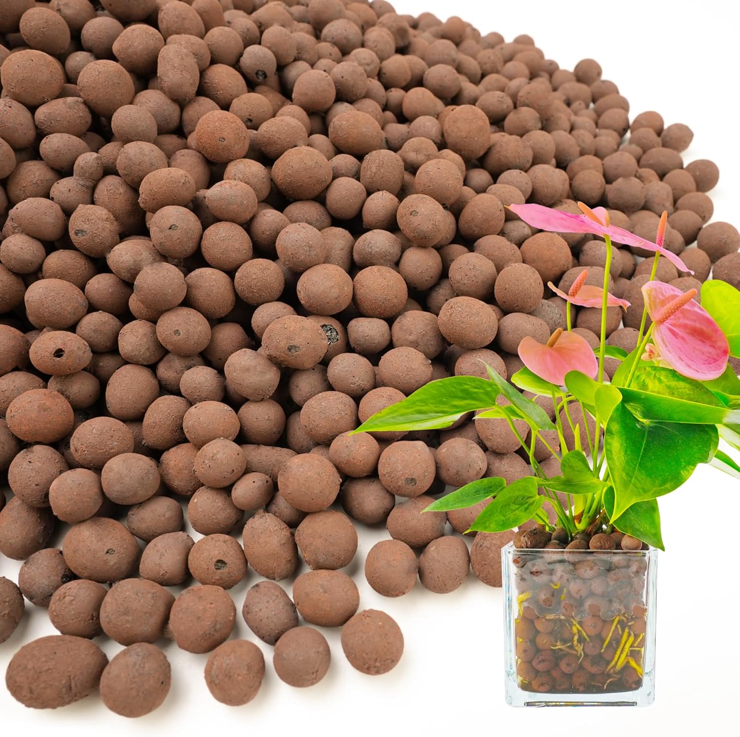 12qt LECA Clay Pebbles for Plants, 10-20mm LECA Balls for Hydroponics, Natural Clay Balls for Plants Drainage, Expanded Pebbles for Orchids, Soil Amendment, Orchid Potting Mix