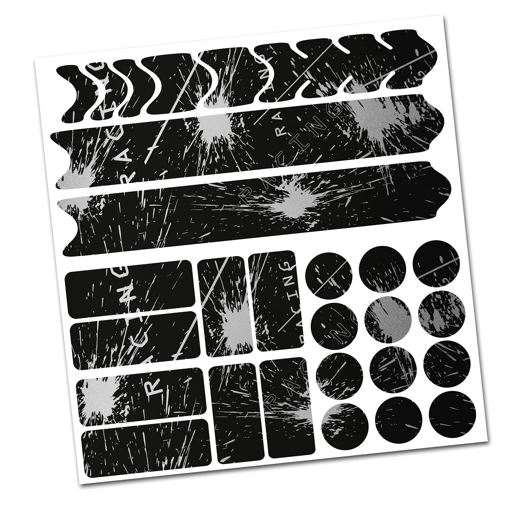 ochrona ramy roweru, folia ochronna na tylne trójkątne uchwyty, naklejka ochrona na ramy z karbonu MTB BMX, folia chroniąca lakier R159 R161 (srebrna metaliczna, 08 Racing Silver Metallic)