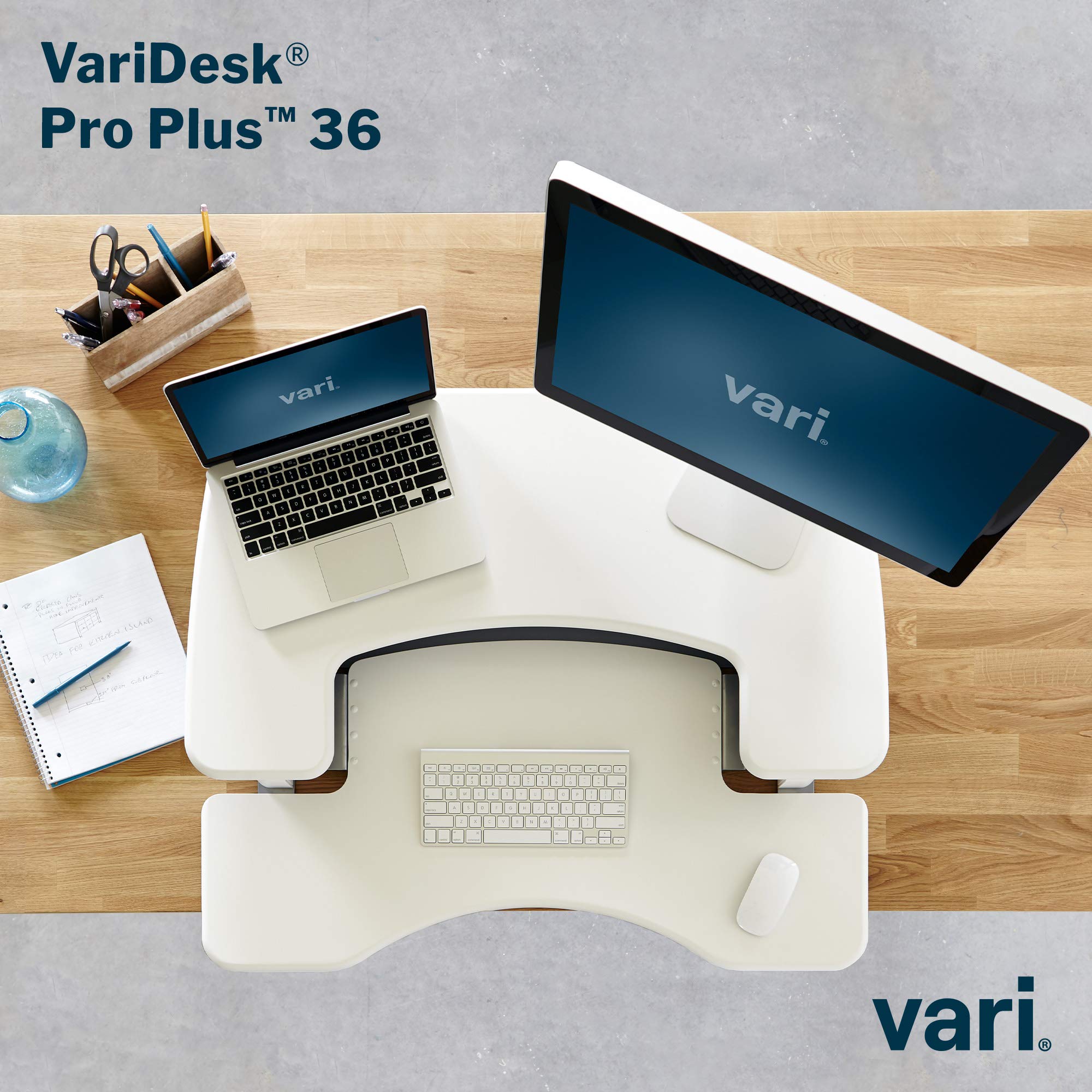 VariDesk Pro Plus 36 by Vari Dual Monitor Standing Desk Converter