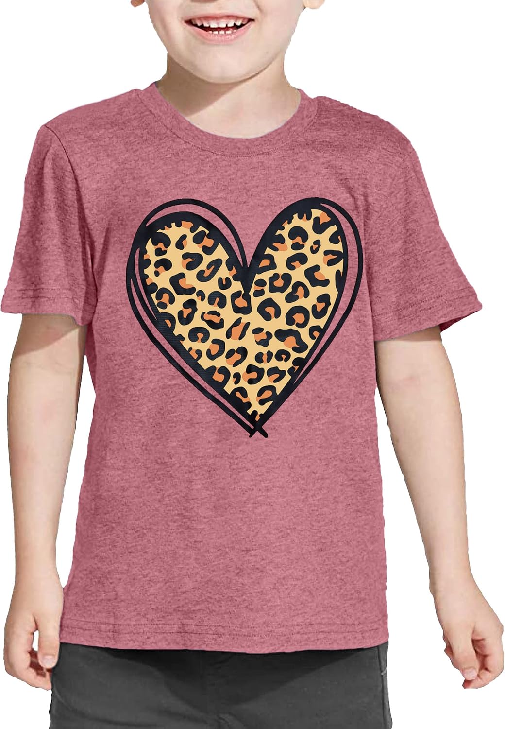 LAZYCHILD Kids Valentine Shirt Girls Valentines Day Shirts Heart Graphic Long Sleeve Striped Tee Tops 5-14 Years - Image 2