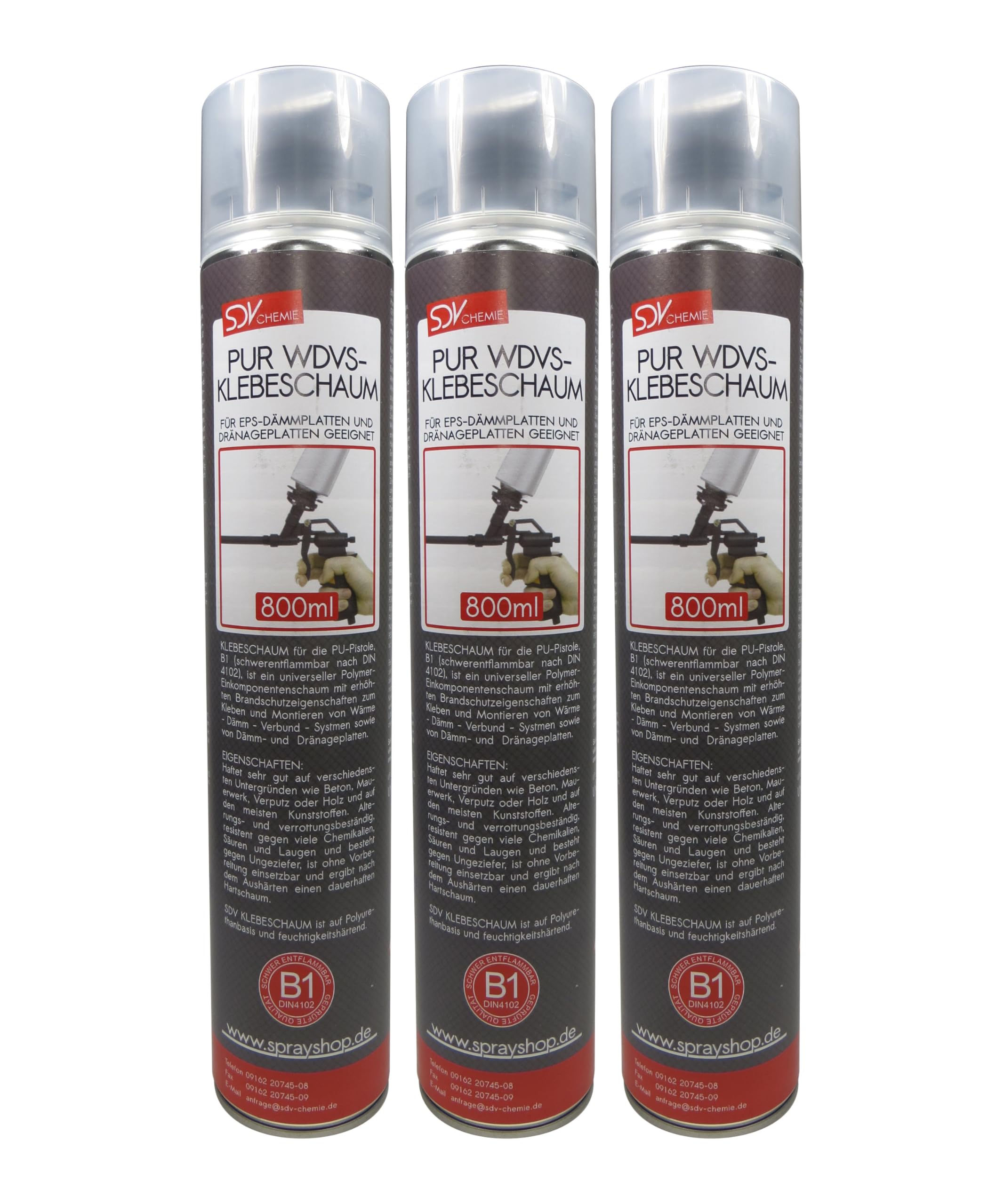 Hart Of Dixie PRITEX WDVS Klebeschaum – 4x 750 Ml Dämmstoffkleber | Für WDVS, Niedriger Aushärtedruck, B1 WDVS Klebeschaum Für Dämmplatten