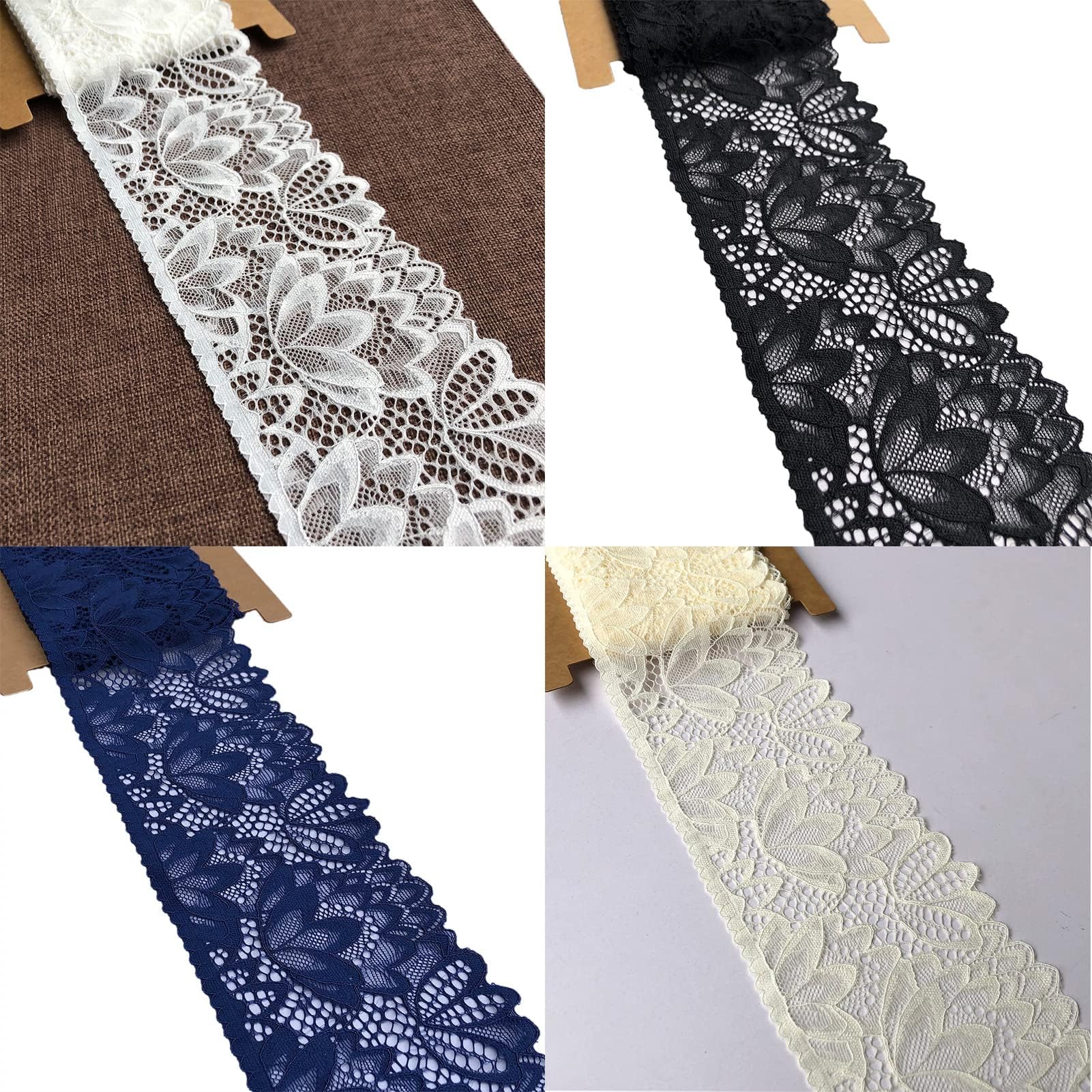 Lace For Ribbon Amazon.com: Olive Lace 4 Inches Wide Stretch Lace Ribbon Mix of 4 ...