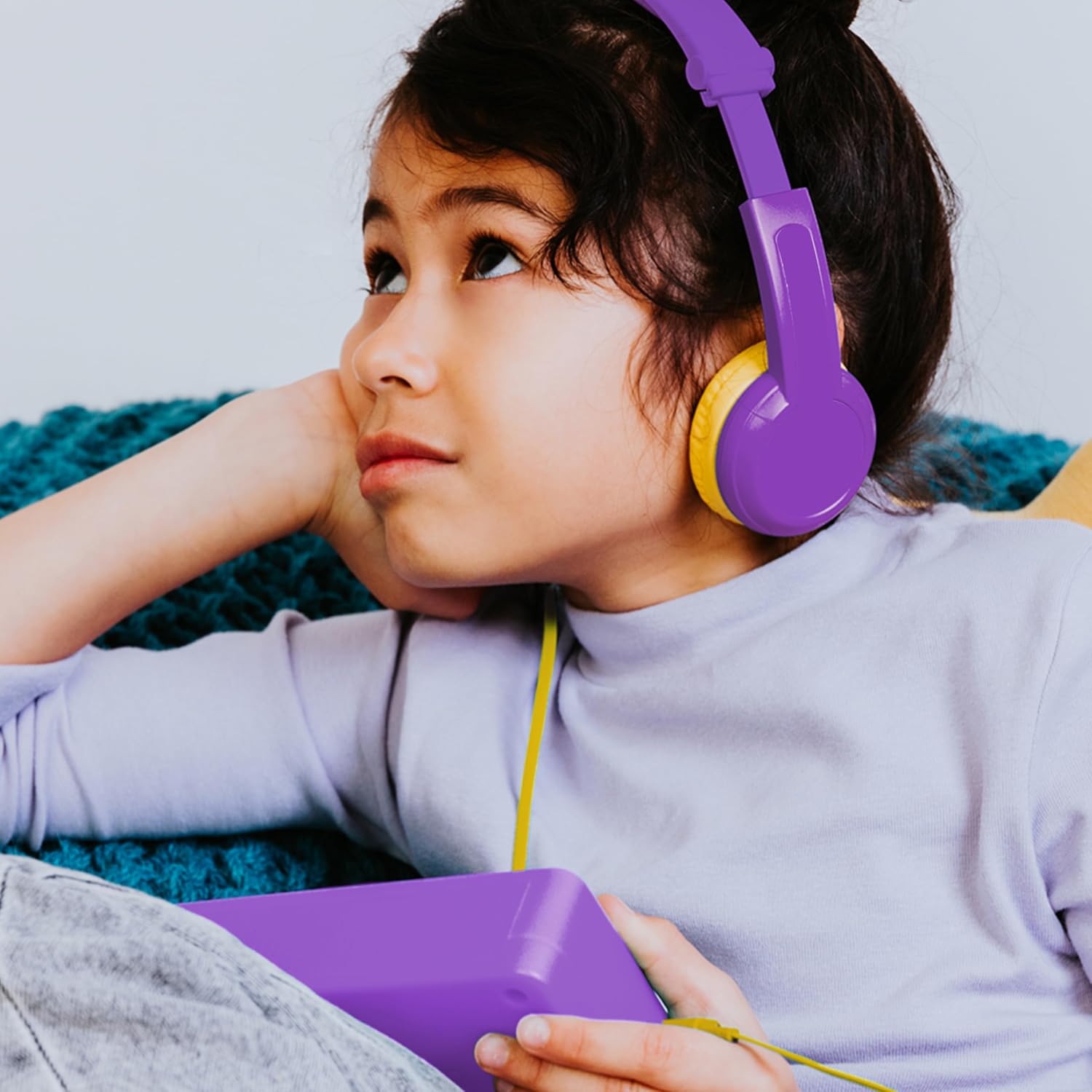 Lunii - Purple Headphones - Compatible with Ma Fabrique à Histoires - for Children from 3 to 8 Years Old