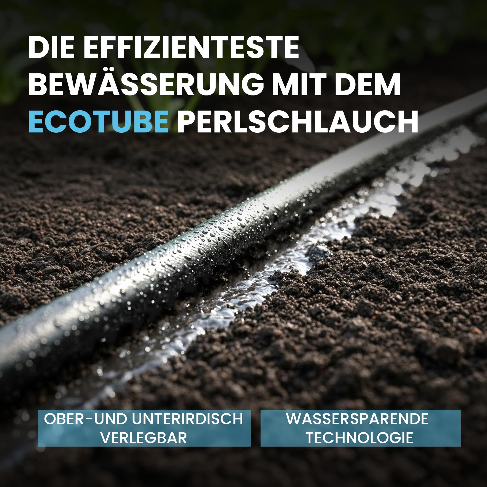 ecotube HOME Perlschlauch 100 m Set – Wassersparende Gartenbewässerung