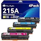 Compatible for HP 215A Toner Cartridge with HP Color Laserjet Pro MFP M182nw M183fw M155a M182n M155nw Printers (Black Cyan Yellow Magenta 4 Pack)