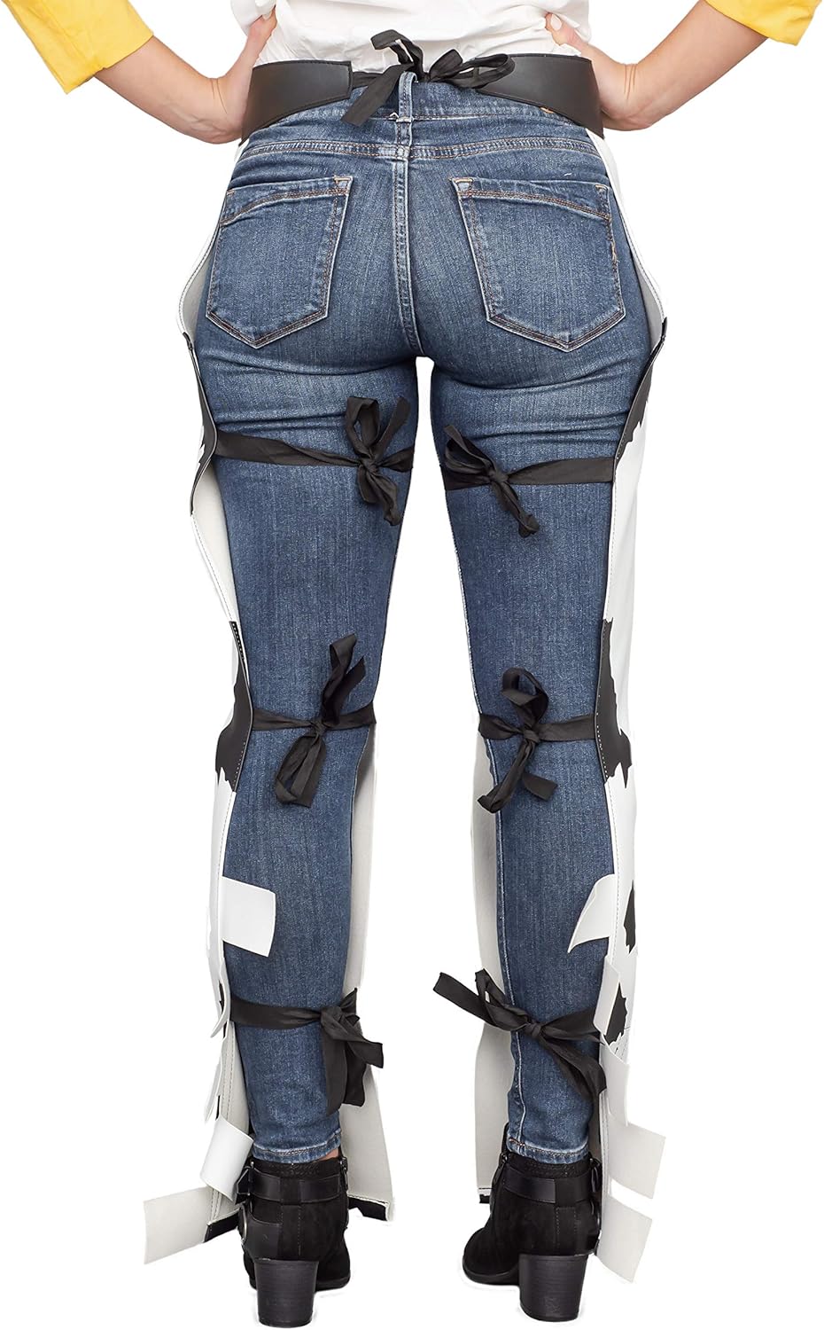 Cowboy Cowgirl Jessie Chaps Adult Halloween Costume Accessory White : Clothing, Shoes & Jewelry