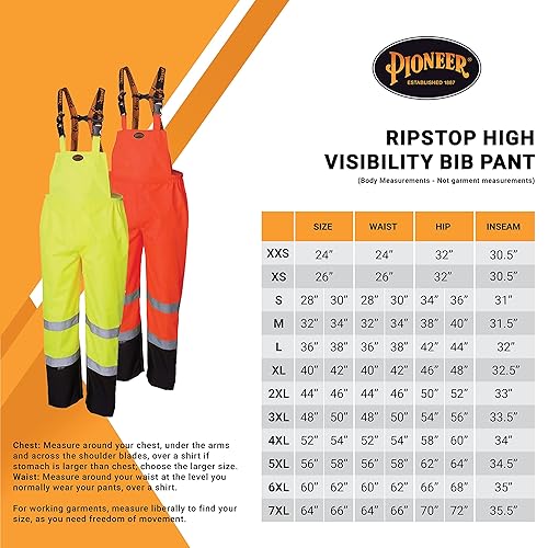 Miniatura 8 de Pioneer 5404AU 300D pantalones de trabajo de Ripstop, talla S, color naranja