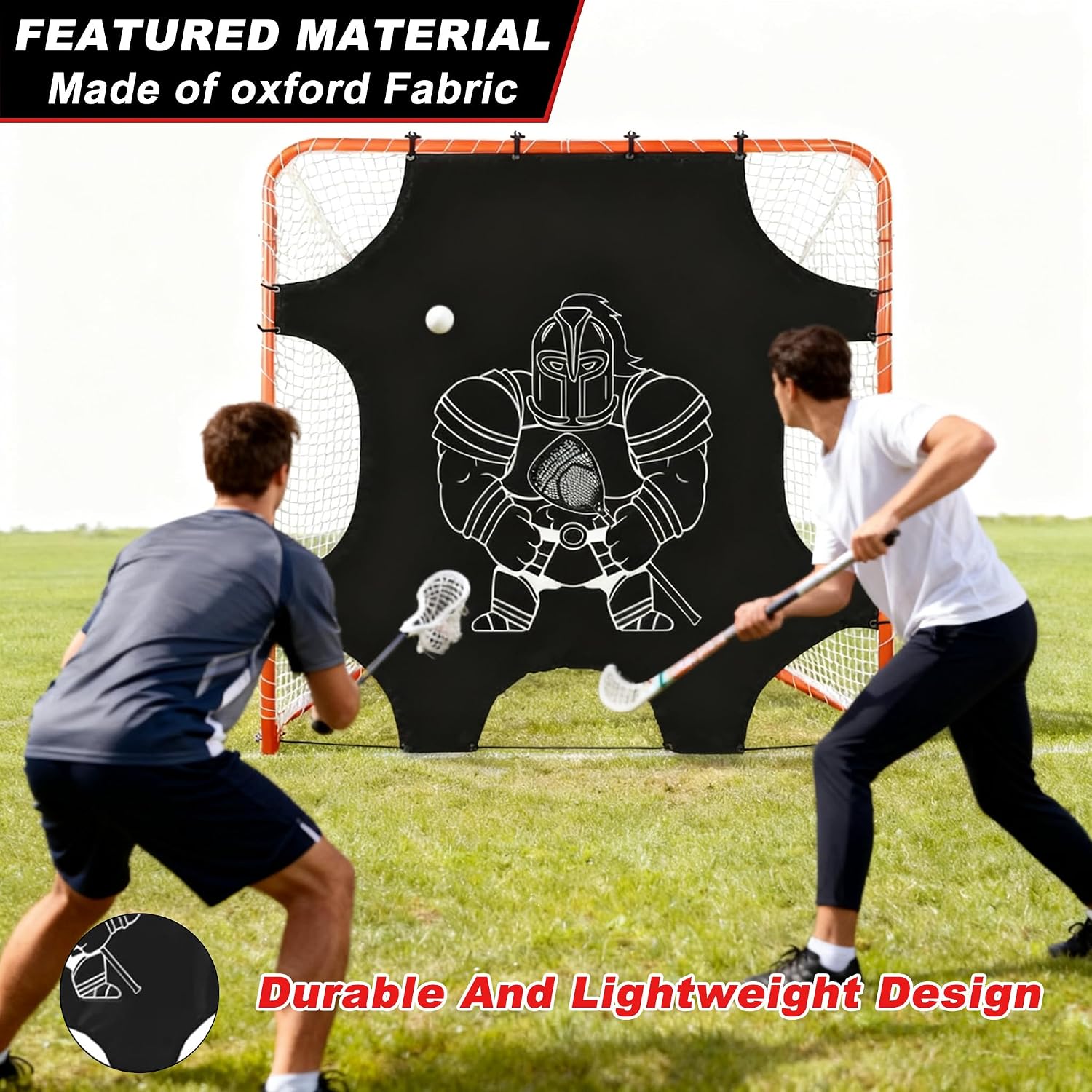 Doublehorse Lacrosse Hockey Shooting Targets: 6 x 6 FT Street Goal Net for Outdoor Indoor Home Field Accuracy Practice Training for Youth Adult Men Coach image 4