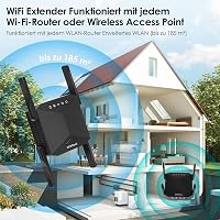 zoeyzoey 1200 Mbps WiFi erősítő, Dual Band WLAN repeater 5GHz és 2.4GHz, WPS funkcióval 5