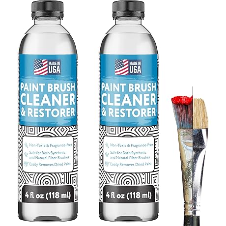 4oz Paint Brush Soap Bottles [Pack of 2] IMPRESA Paint Brush Cleaner...