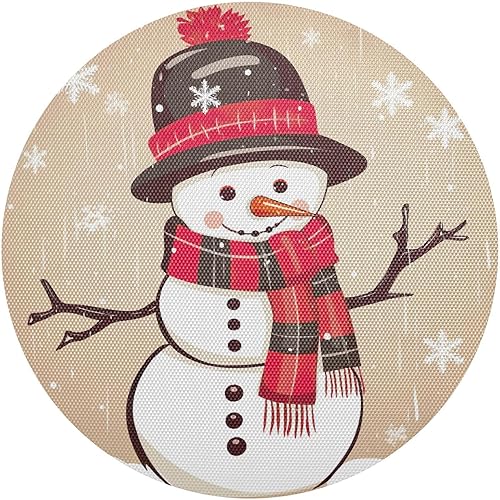 Miniatura 2 de Juego de 6 manteles individuales redondos lavables para mesa de comedor, manteles individuales resistentes al calor para mesa de cocina, manteles