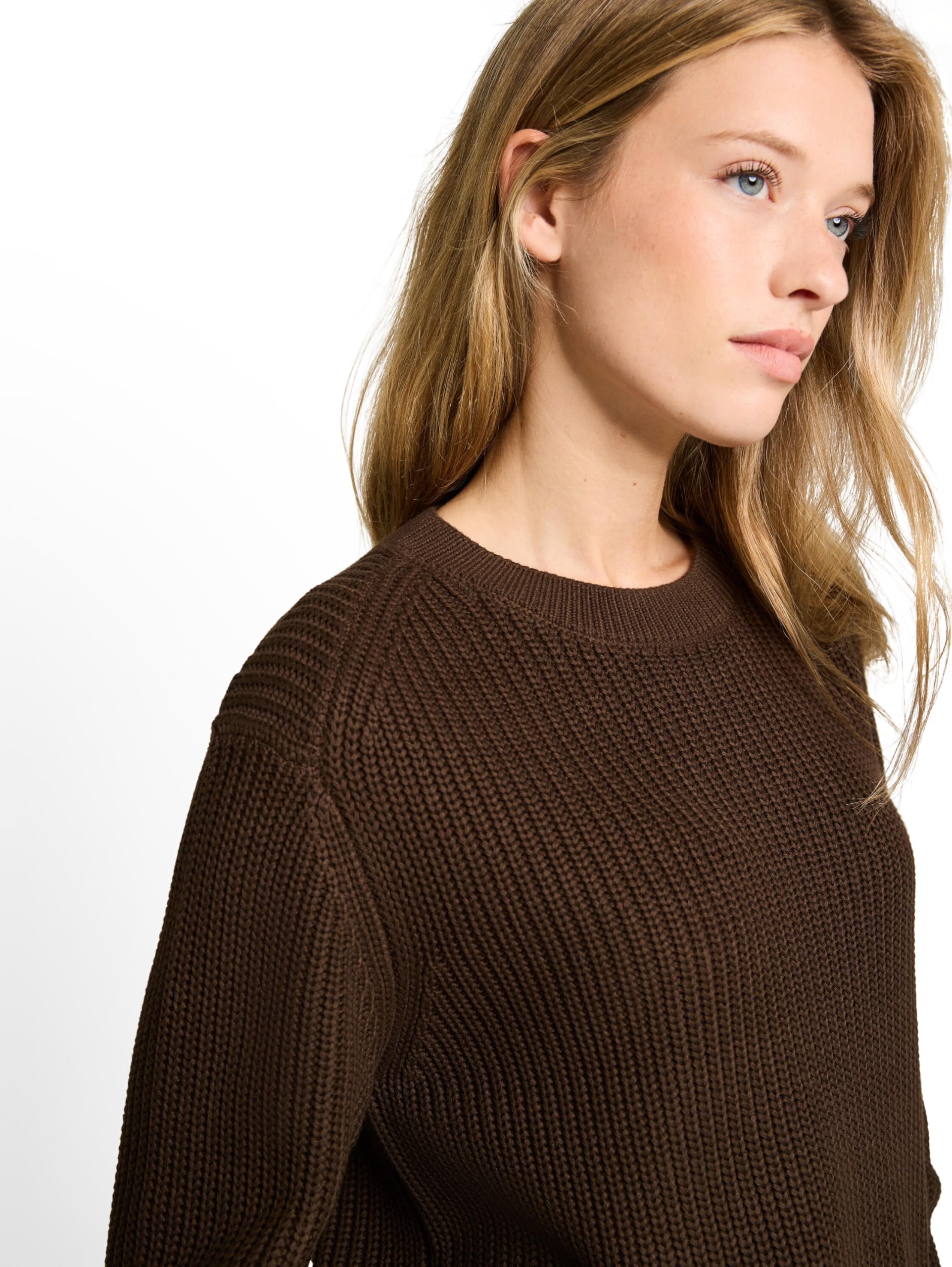 Tom Tailor Denim Damen 1052008 Strickpullover mit Rundhalsausschnitt (1er Pack)