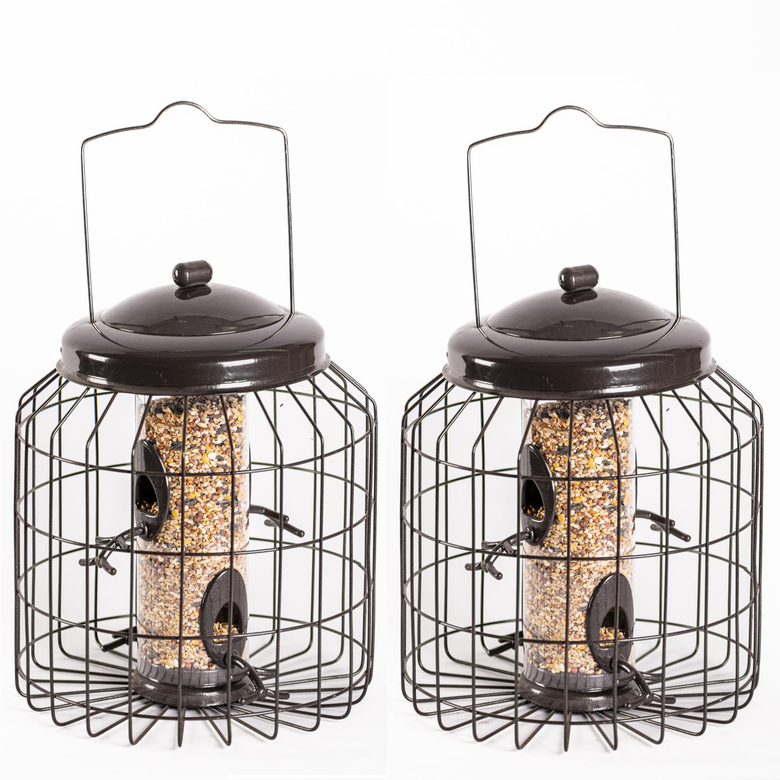 Happy Beaks Heavy Duty Squirrel Proof Bird Feeder – Weatherproof Metal Seed Feeder for Small Songbirds, Anti-Bacterial Coating, 500g Capacity (Peanut Feeder) — view 11
