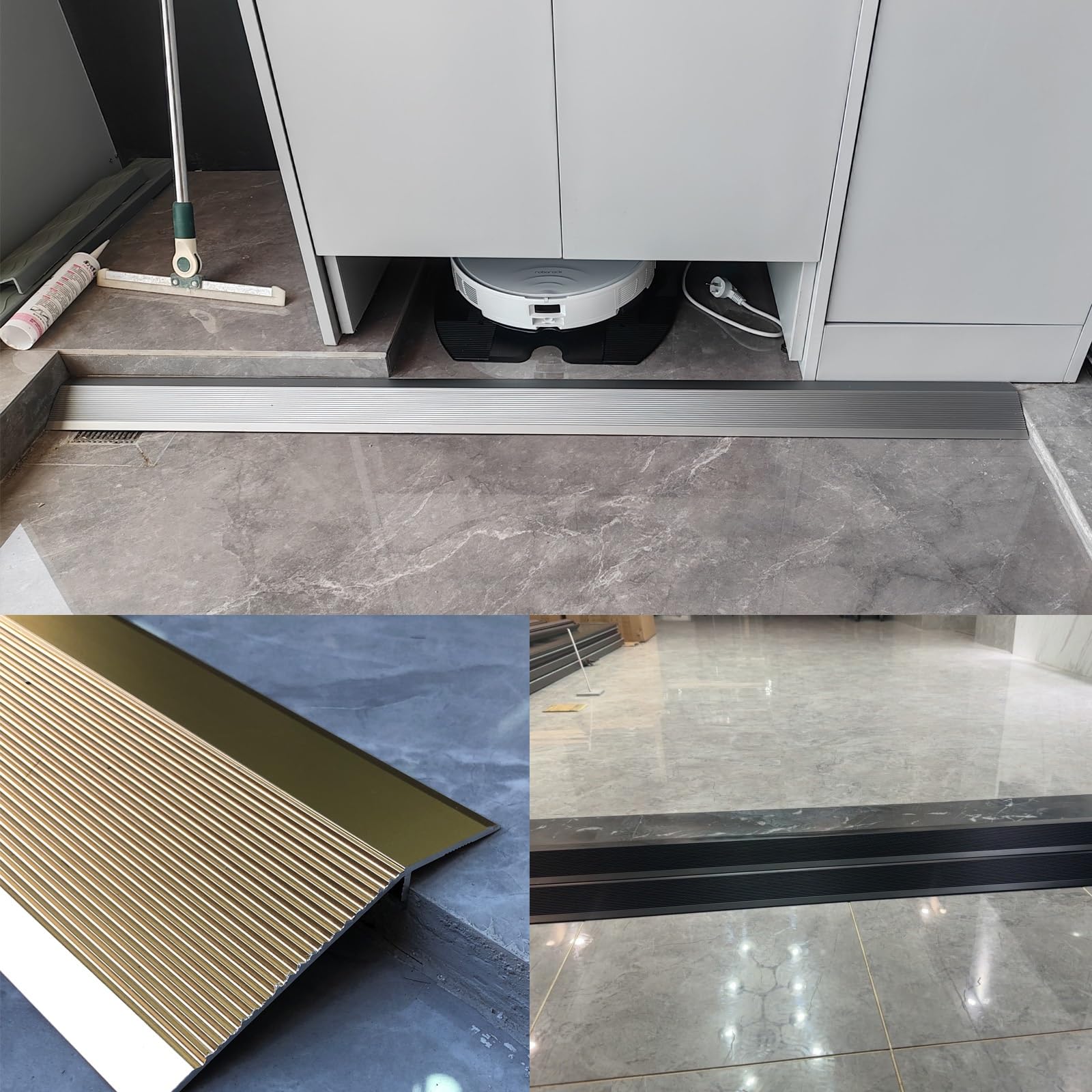 Aluminiowa listwa progowa do podłogi, listwa przejściowa do podłogi w kuchni, łazience, listwa wykończeniowa do przejścia progu dywanu, próg podłogi listwa wykończeniowa