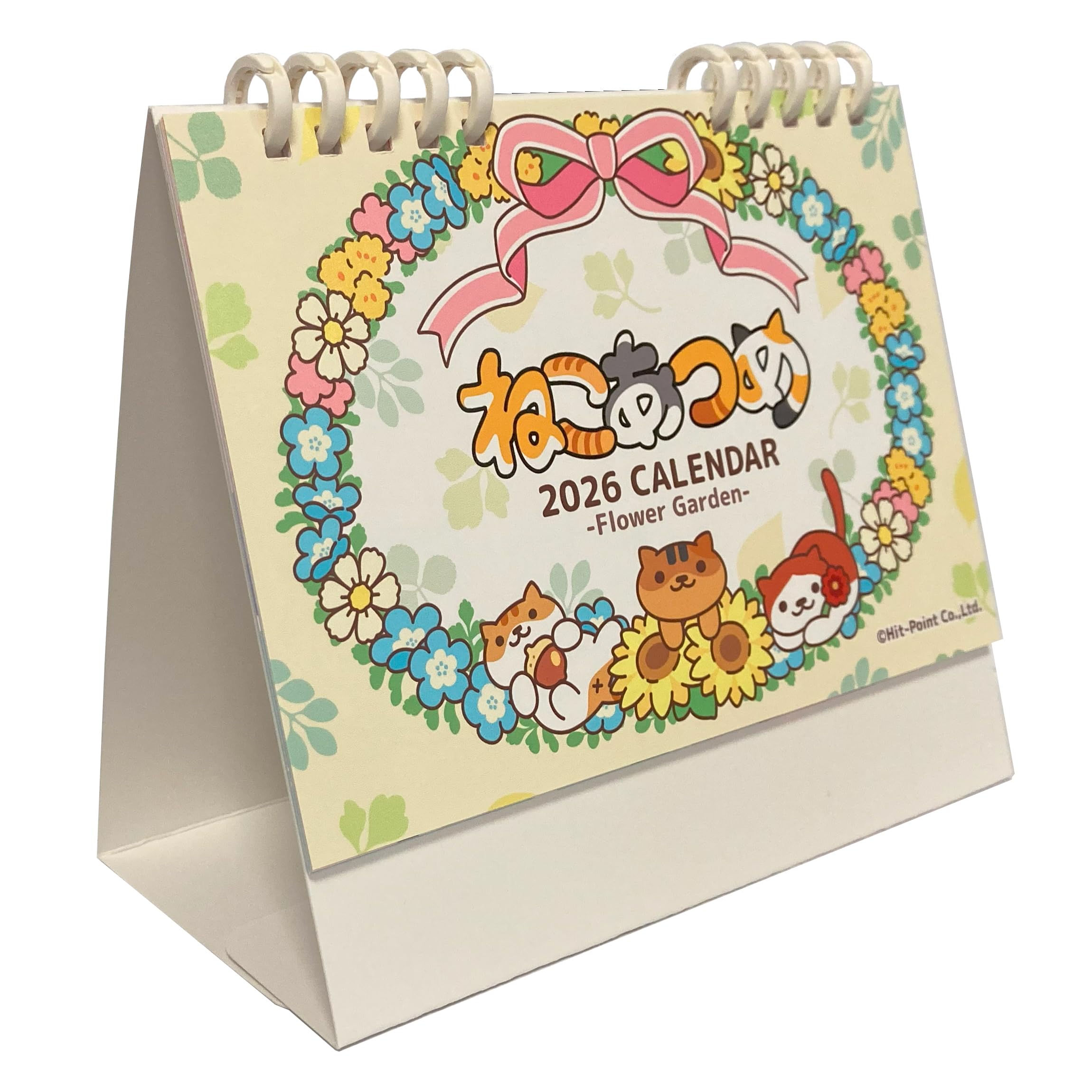 Amazon | ねこあつめ 2026年卓上カレンダー - Flower Garden - 100