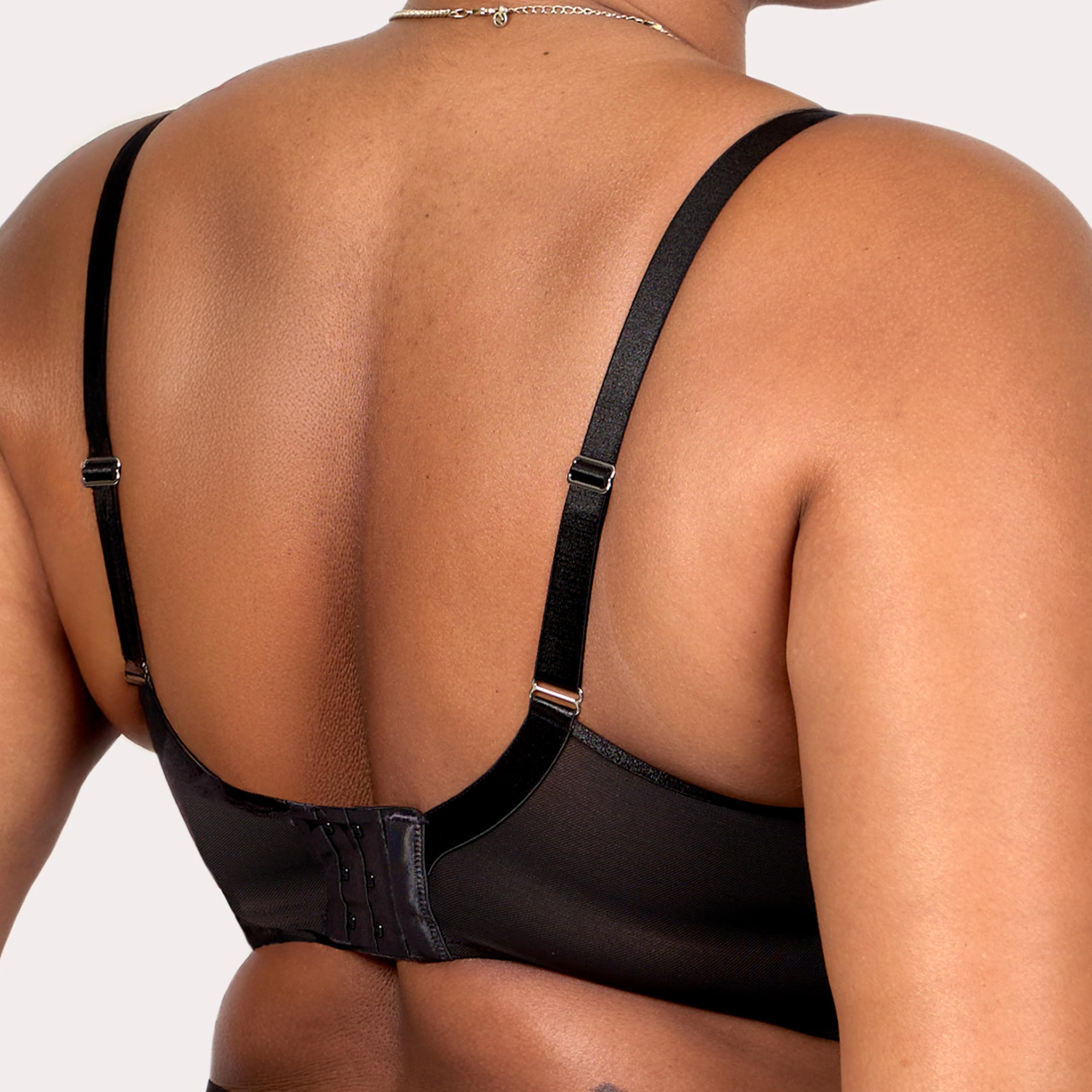Curvy Couture Sheer Mesh Full-Coverage Unlined Underwire Bra Sujetador de Cobertura Completa Mujer
