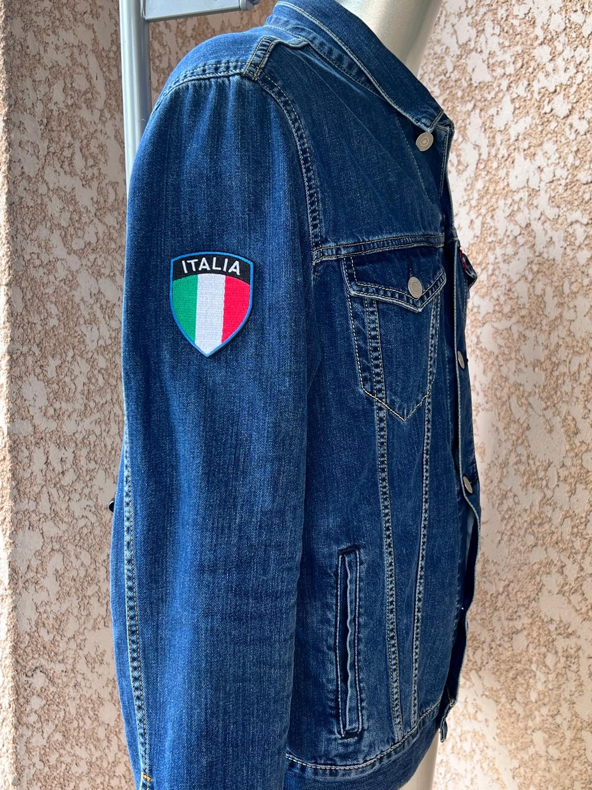 Patch Termoadesivo Biker Italiano - Bandiera Italia Drago, Ecusson Naga Patches, Nuovo Con Etichette - Foto 5