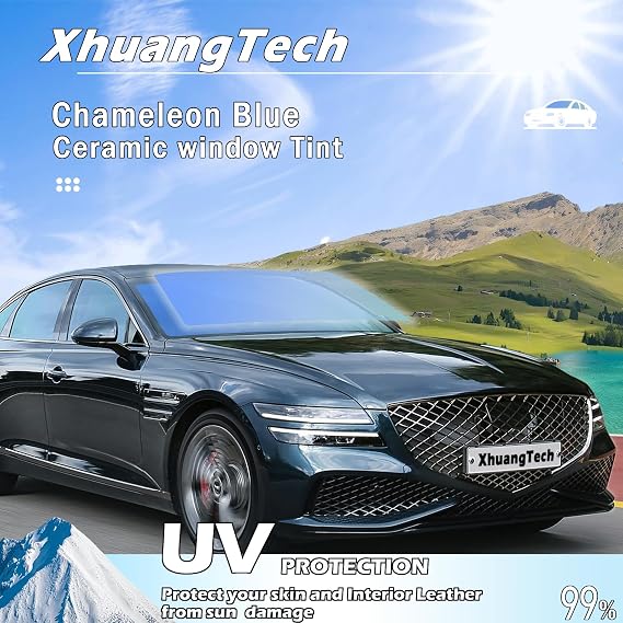 XhuangTech Car Window Tint 70% VLT, 70 Percent Nano Ceramic Window Tint Roll 30