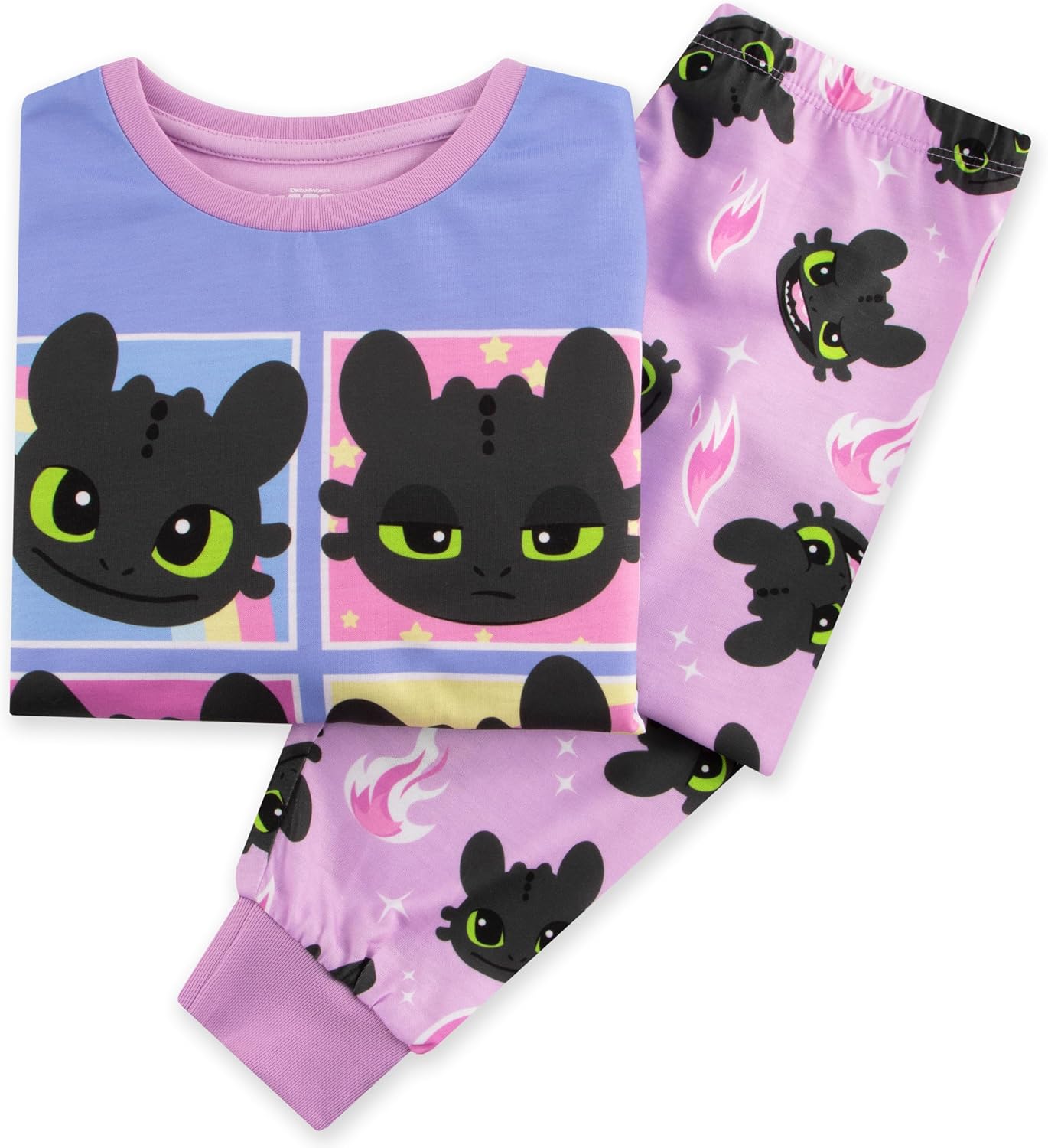 How To Train Your Dragon Pajamas, Toothless Girls Pajamas, Dragon Kids Pjs, Long Sleeve Girls Pajama Set
