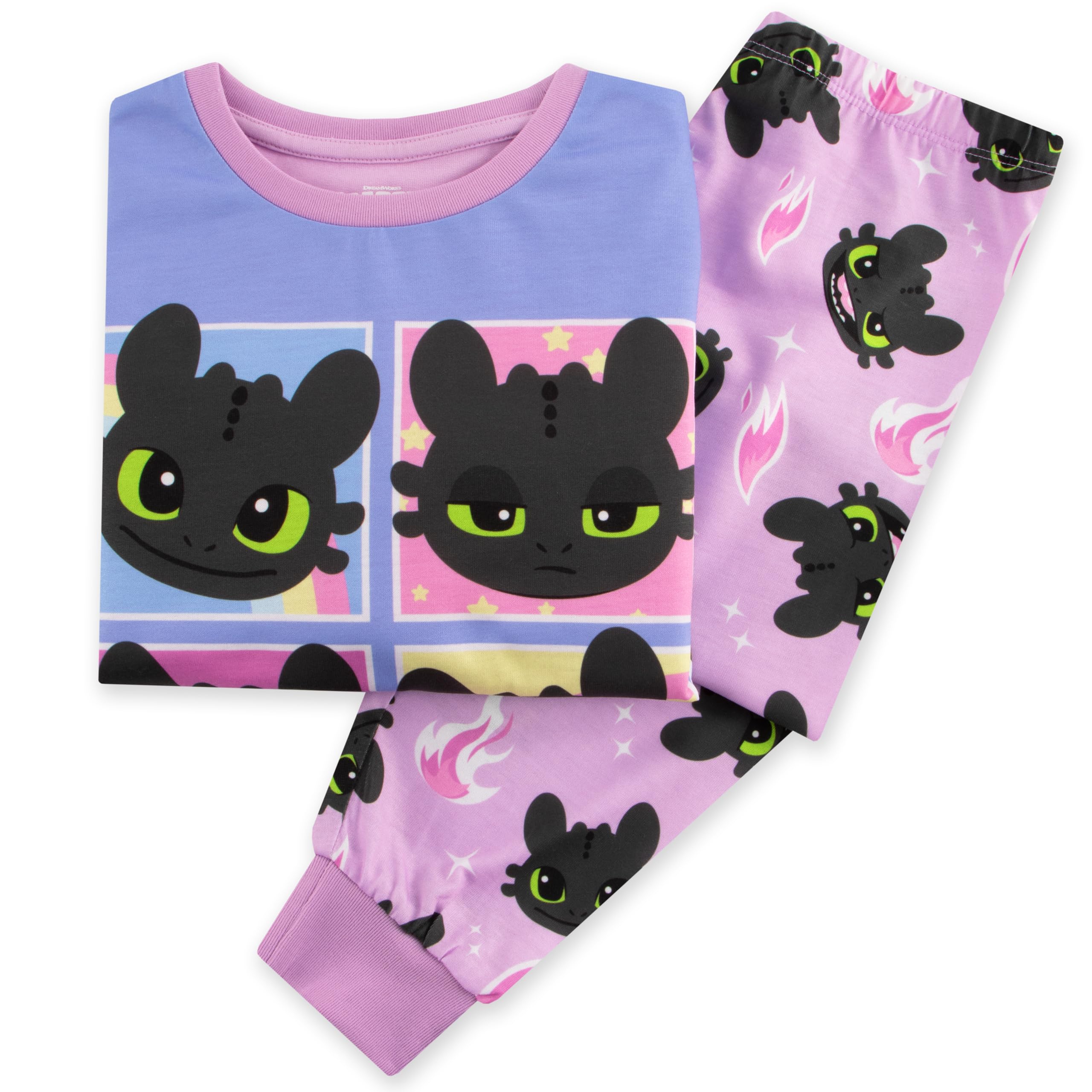Pigiama Bambina Dragon Trainer, Pigiami Ragazza Sdentato, Pigiama Bambine Drago