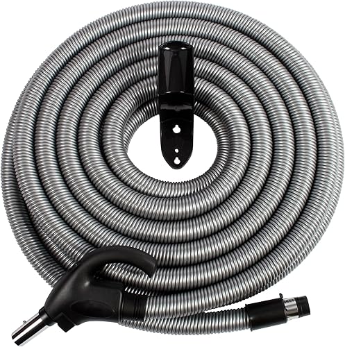 Cen-Tec Systems 97294 Manguera de vacío central de bajo voltaje y colgador, color plateado