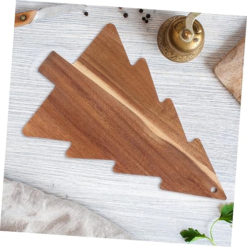 Miniatura 9 de Tablero único de madera de la charcutería de la forma del árbol de Navidad que sirve el tablero del almacenamiento de la