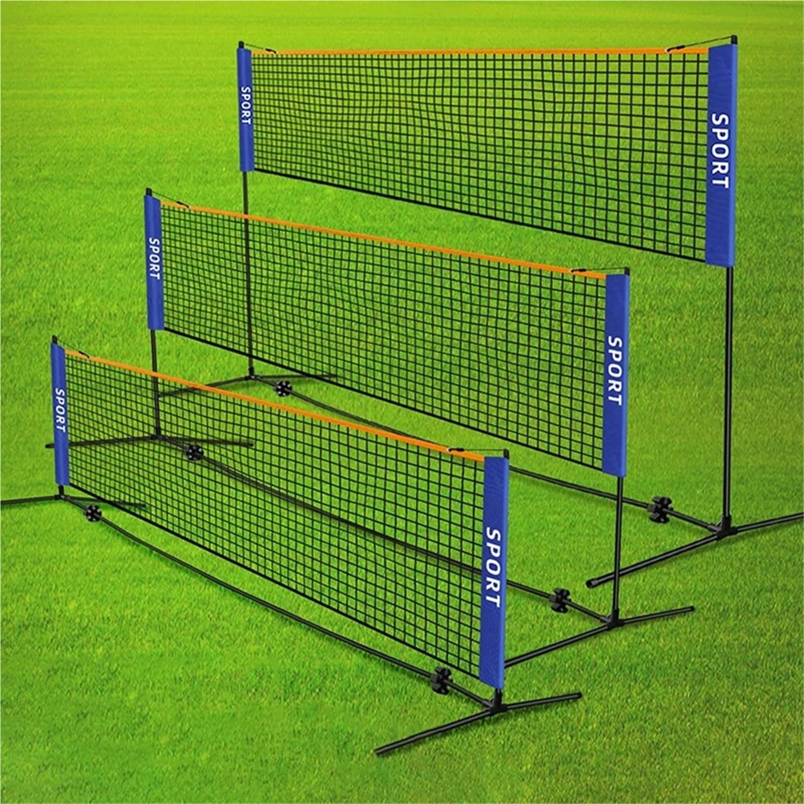 Rete da Badminton Portatile Rete da Allenamento Semplice Rete da Tennis Rete da Esterno e Interno per Badminton, Tennis(5.1m)