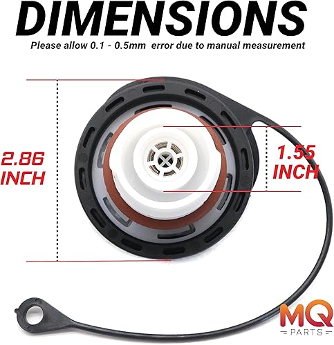Miniatura 2 de FC1058 6L2Z-9030-F Tapa del depósito de combustible para Ford Explorer, Explorer Sport Trac 2004-2007, Five Hundred, Freestyle, Taurus, 2004-2007