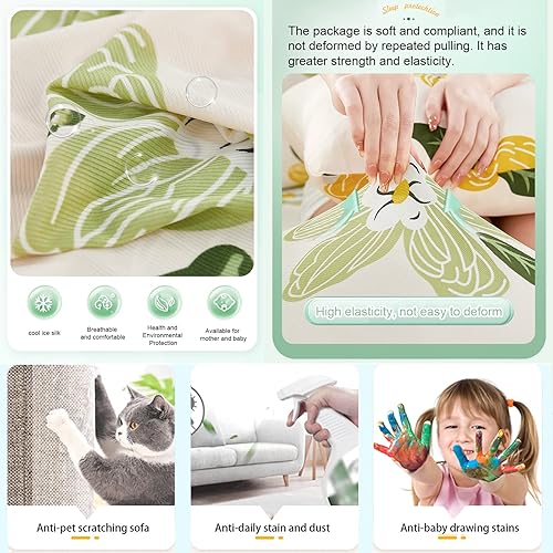 Miniatura 4 de Funda de cojín elástica para sofá individual, funda universal para sofá de 1 cojín, protector suave de muebles antideslizante con parte inferior