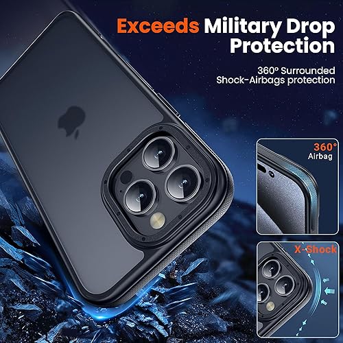 Miniatura 398 de Funda para iPhone 12, a prueba de golpes, para iPhone 12 Pro, protección contra caídas de grado militar, parte trasera dura, delgada, translúcida