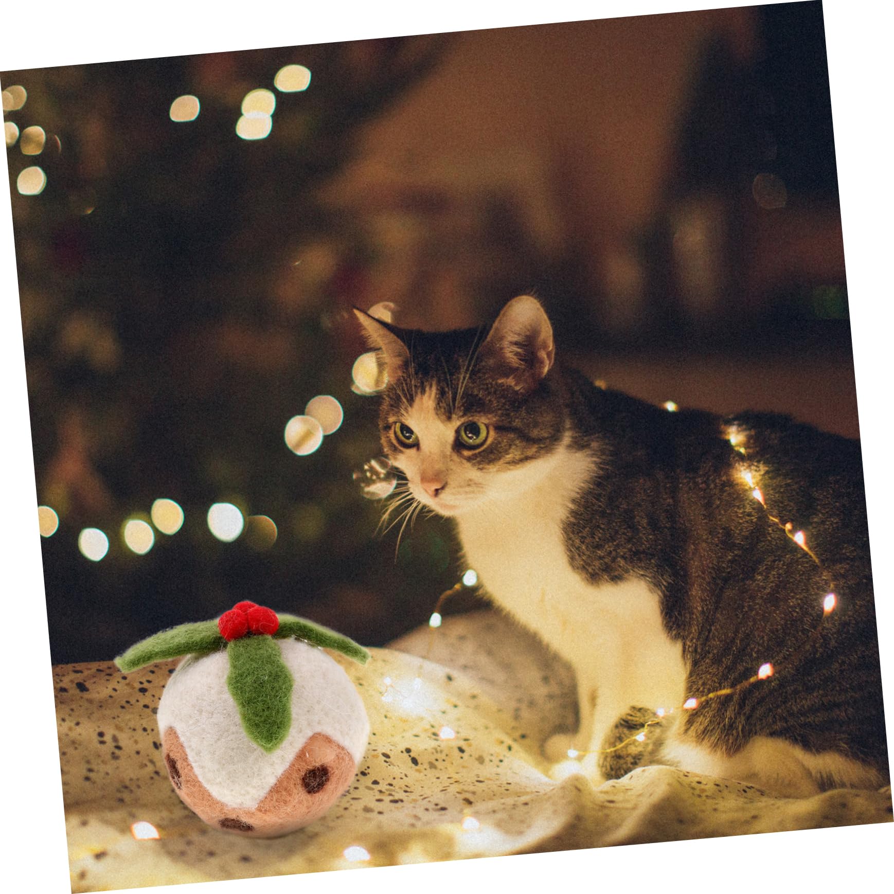 INOOMP 9stücke Katzen Spielzeug Weihnachten Lustige Kratzbälle Aus Wolle Interaktive Spielzeuge Für Katzen Und Kätzchen Haustiere