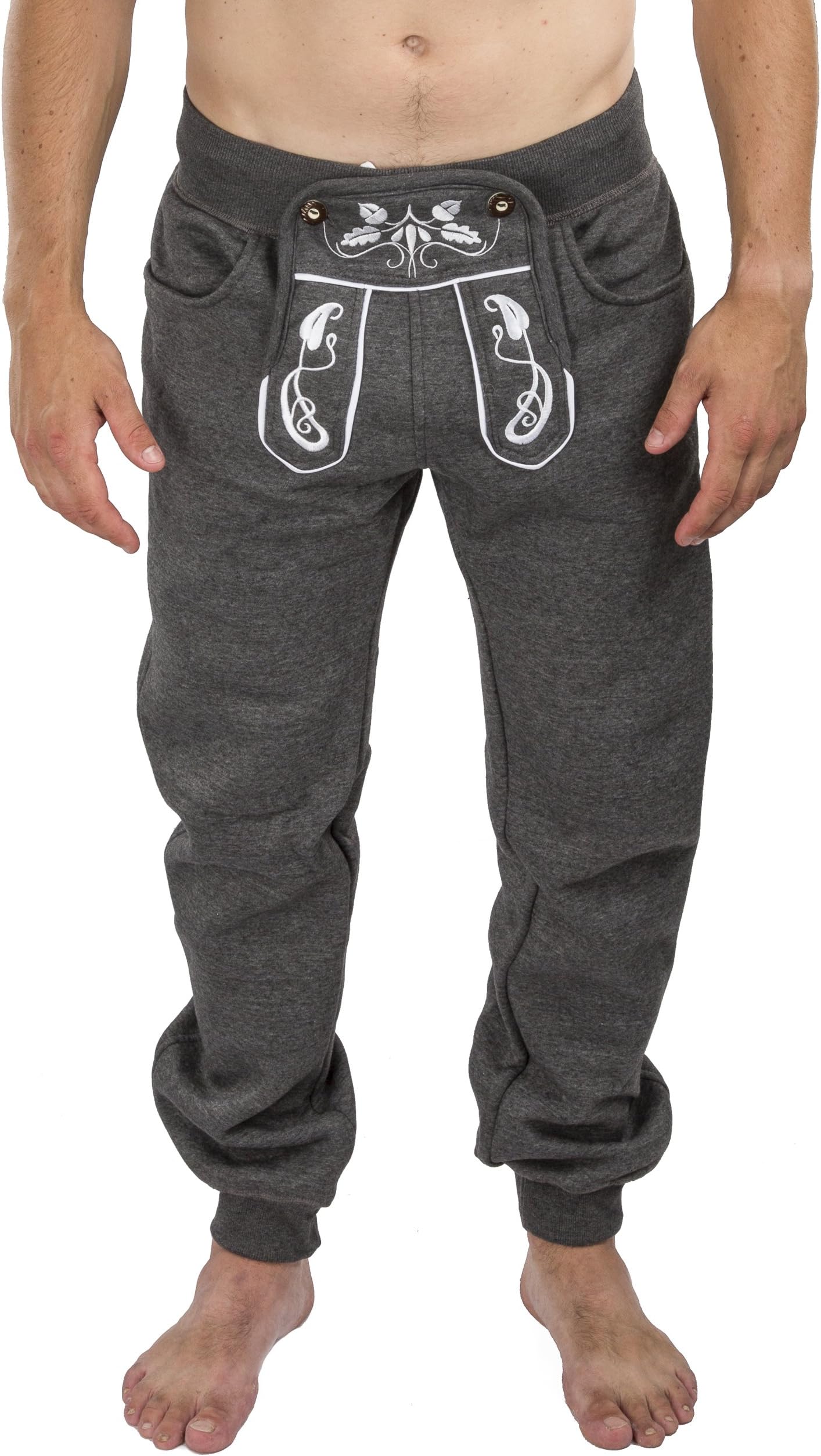 Lederhosen Men Sweatpants Long - Oktoberfest Fleece Jogger - Sweat Pants Bavaria