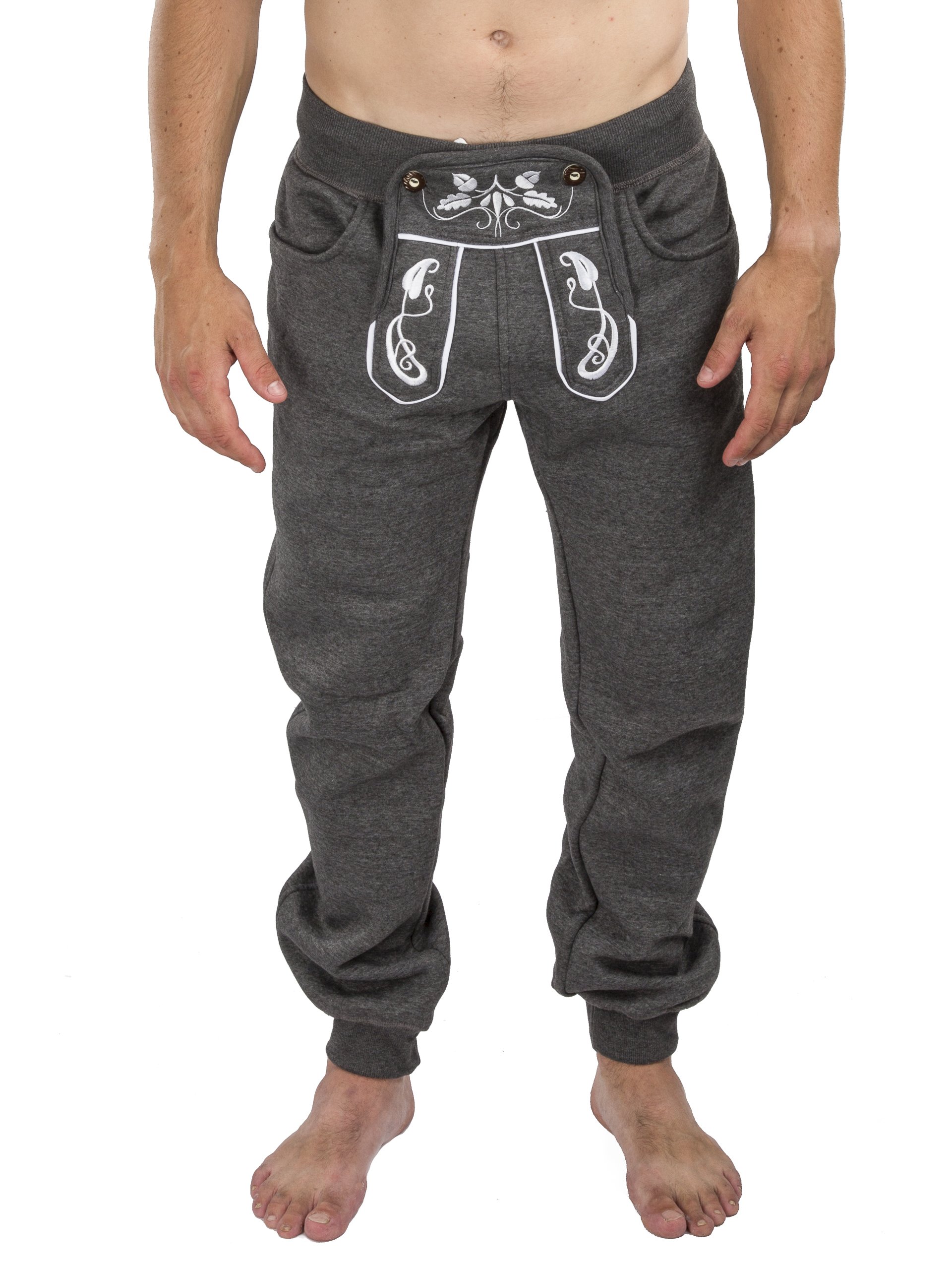 Lederhosen Men Sweatpants Long - Oktoberfest Fleece Jogger - Sweat Pants Bavaria