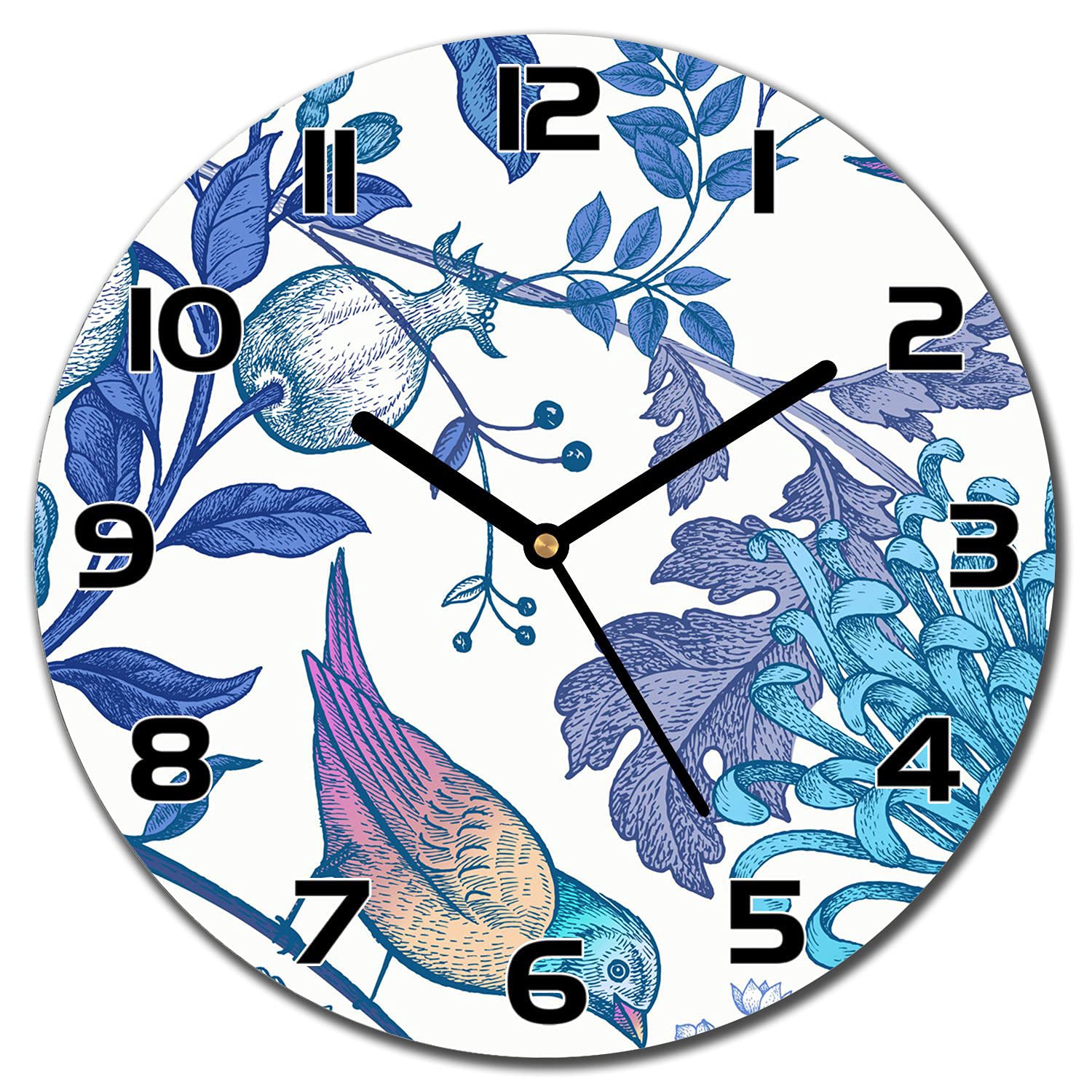 Horloge en verre de sécurité 30 cm avec aiguilles noires