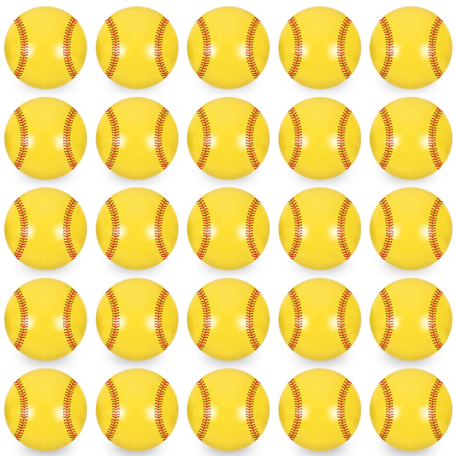Whaline 25Pcs 16'' Inflatable Beach Balls Pool PVC Balls for Summer Beach Party Decorations Water Sand Game Toy Accessories